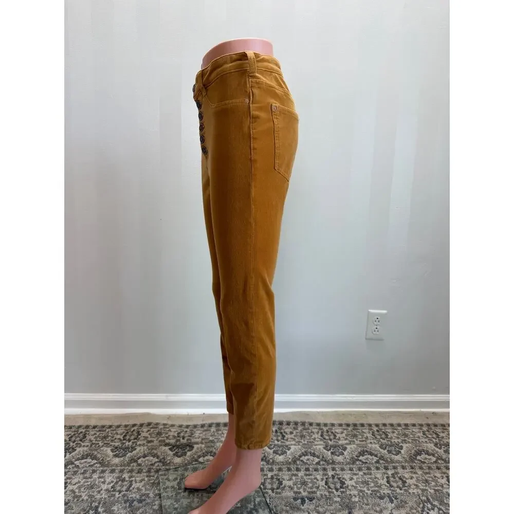 ANTHROPOLOGIE PILCRO Women’s Skinny Corduroy Button Fly Ankle Jeans Sz 29 - Picture 3 of 12